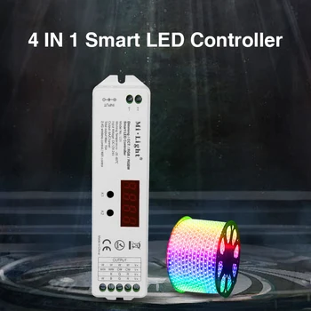 

2.4G wireless control MiLight LS1 DC12V 24V 15A 4 in 1 Smart LED Controller for Single Color,DIMMING, CCT, RGB RGBW LED Strip