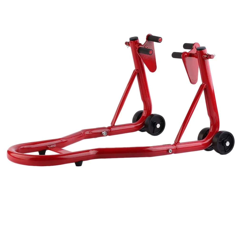 

2PCS Steel Full Set Of Motorcycle Rear And Front Wheel Stand Universal Motorcycle Paddock Stand Set Holder Bicycle Parking Racks