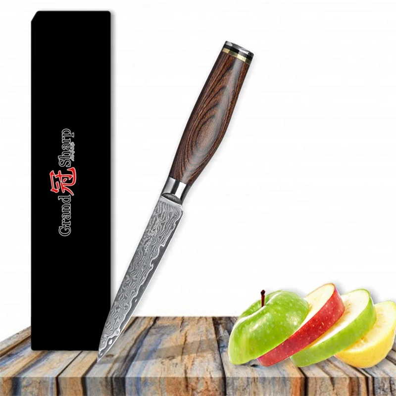Grandsharp 3 шт набор ножей из дамасской стали 67 слоев японской vg10 шеф повара Santoku