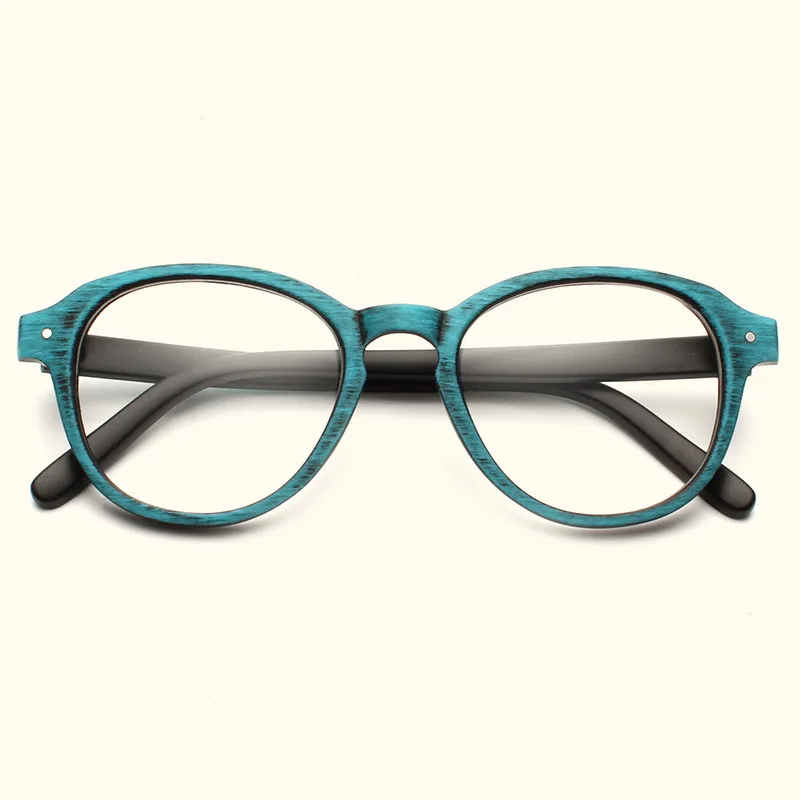 

Round Eyeglasses Frames Clear Lens Retro Wood-like Optical Frame Prescription Glasses Vintage Spectacle Eyewear Frames Women Men