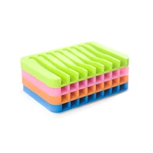 Силиконовый кухонный гибкий держатель для мыльницы для ванной комнаты, поднос для мыла, Прямая поставка, 5 цветов, зеленый, синий, белый, оранжевый, розовый