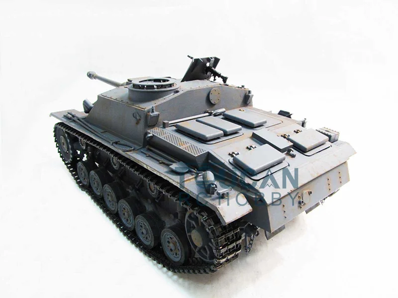 100 Metal Mato 1/16 Stug III RC Tank Infrared Barrel Recoil Grey Color
