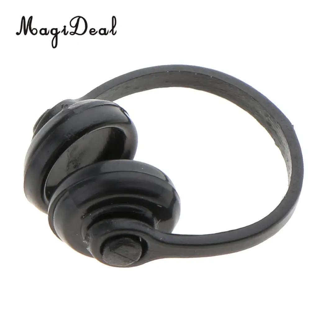 One PIece 1/12 Scale Dollhouse Miniature Decoration Accessories Black Earphone Headphone Headset Model Children Kids Toy