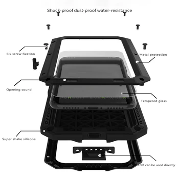 

Luxury Metal Rugged Armor Case For iPhone XS Max XR X 8 7 6S 6 Plus SE 5 5S 8Plus 360 Full Body Shockproof Cover iPhonex Case