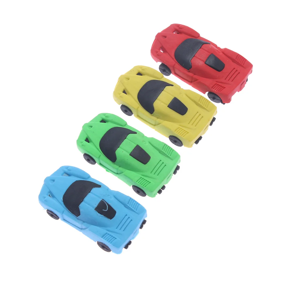 1 шт. Новинка 3D маленький автомобиль резиновый ластик креативные принадлежности Kawaii школьные офисные принадлежности подарки для детей мальчик игрушка