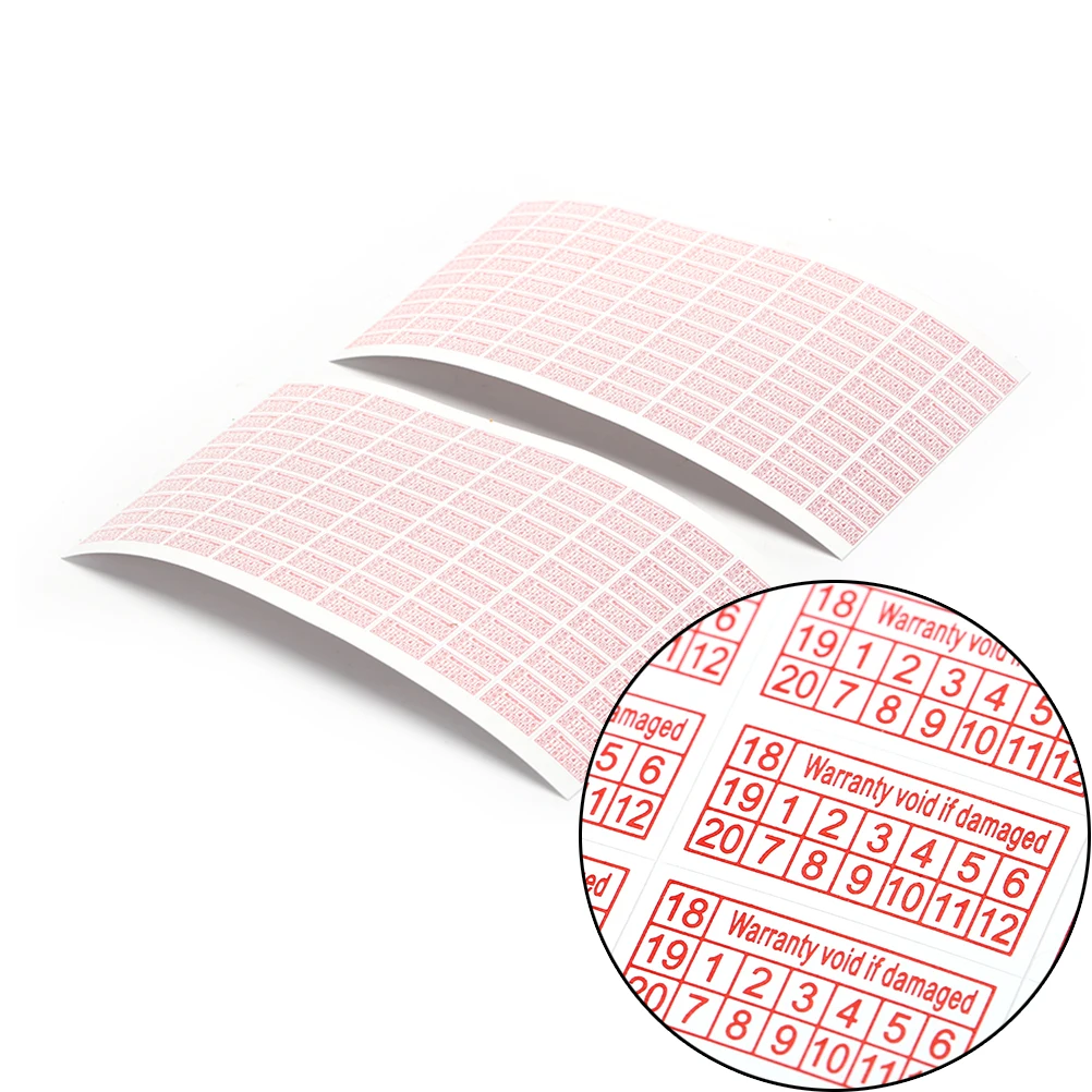 

200pcs 2018-2020 Warranty Void If Damaged Protection shredded paper Security Label Sticker Seal