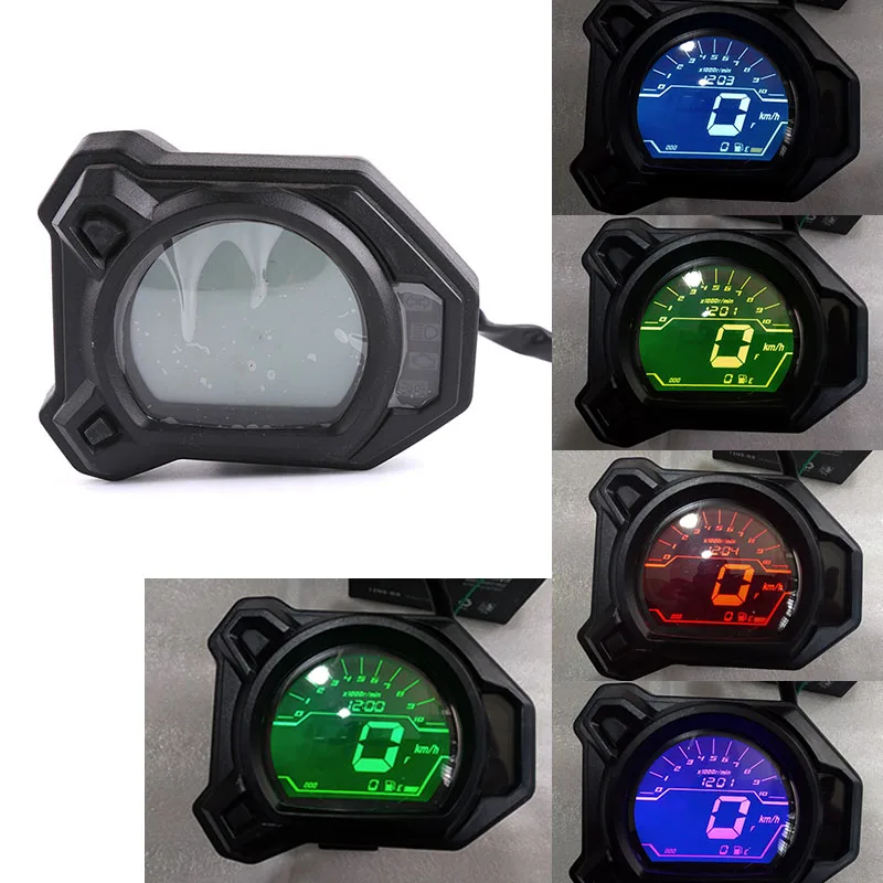 

TKOSM Motorcycle LCD Digital Speedometer Odometer Tachometer Fuel Consumption Table Meter Speed Sensor For Yamaha BWS R 125