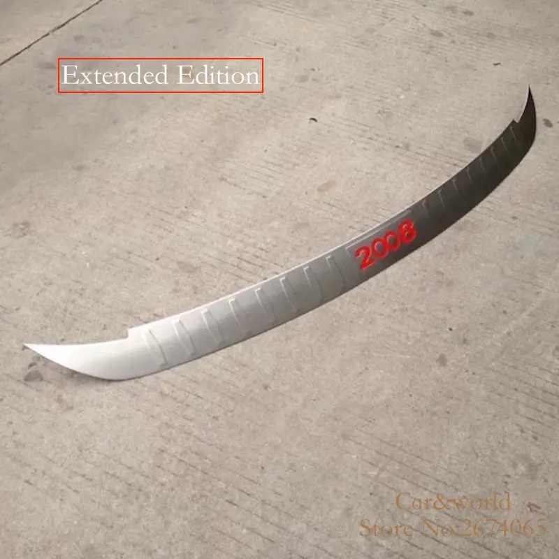 

For 2014 2015 Peugeot 2008 Accessories Rear Tail door sill Bumper Protector Exterior Guard Trim Stainless Steel Car-styling