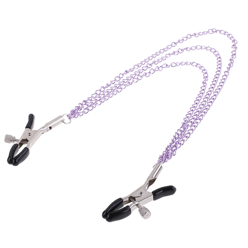Hot Metal Chain Nipple Clamps Stimulator Enhancer Master Series Fetish Exotic Accessories Sexy Nipple Clips For Couples