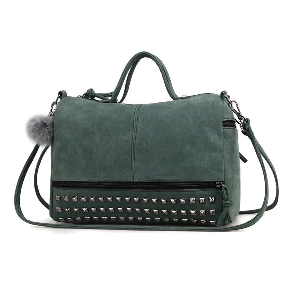 

Fashion Women Shoulder Bag Hairball PU Leather Handbag Frosted Large Capacity Travel Ladies Storage Accessories Simple Gift #5