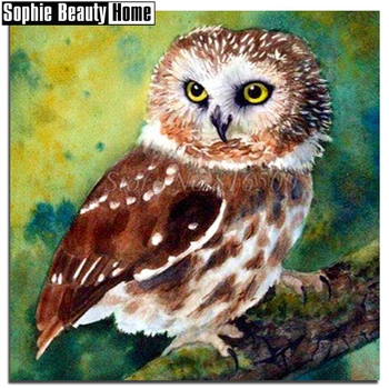 

DIY Diamond Painting Cross Stitch Diamond Mosaic Needlework Crafts Animal Owl On Tree Full Diamond Embroidery Home Decor 189177