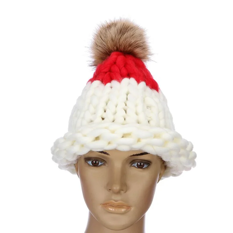 

Sell Hot Cakes Fashion Venonat Skullies Knitting Woolen Yarn Caps for Women Beanies Kenka Shag Line Handmade Warm Winter Hat