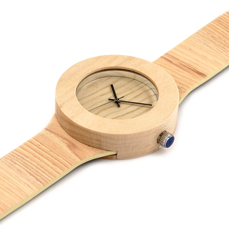 2017 Luxury Brand BOBO BIRD Watch Women Leather Band Wood Watches for Men and Women Wooden Wristwatches C-H12