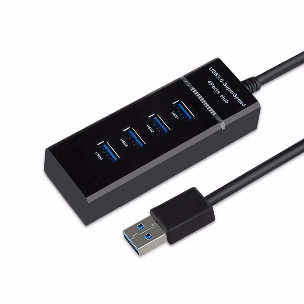 Супер Скорость USB 3.0 HUB 4 Порты и разъёмы 5 Гбит/Micro USB HUB разветвитель адаптер для IOS мобильный телефон PC компьютер тетрадь ноутбука