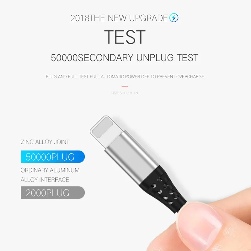 IPSKY X2 كابل يو اس بي 1 m 2 m 3 m ل فون XR ماكس XS كابل شحن ل البرق واجهة كابل شاحن الهاتف ل فون 8 7 6 زائد