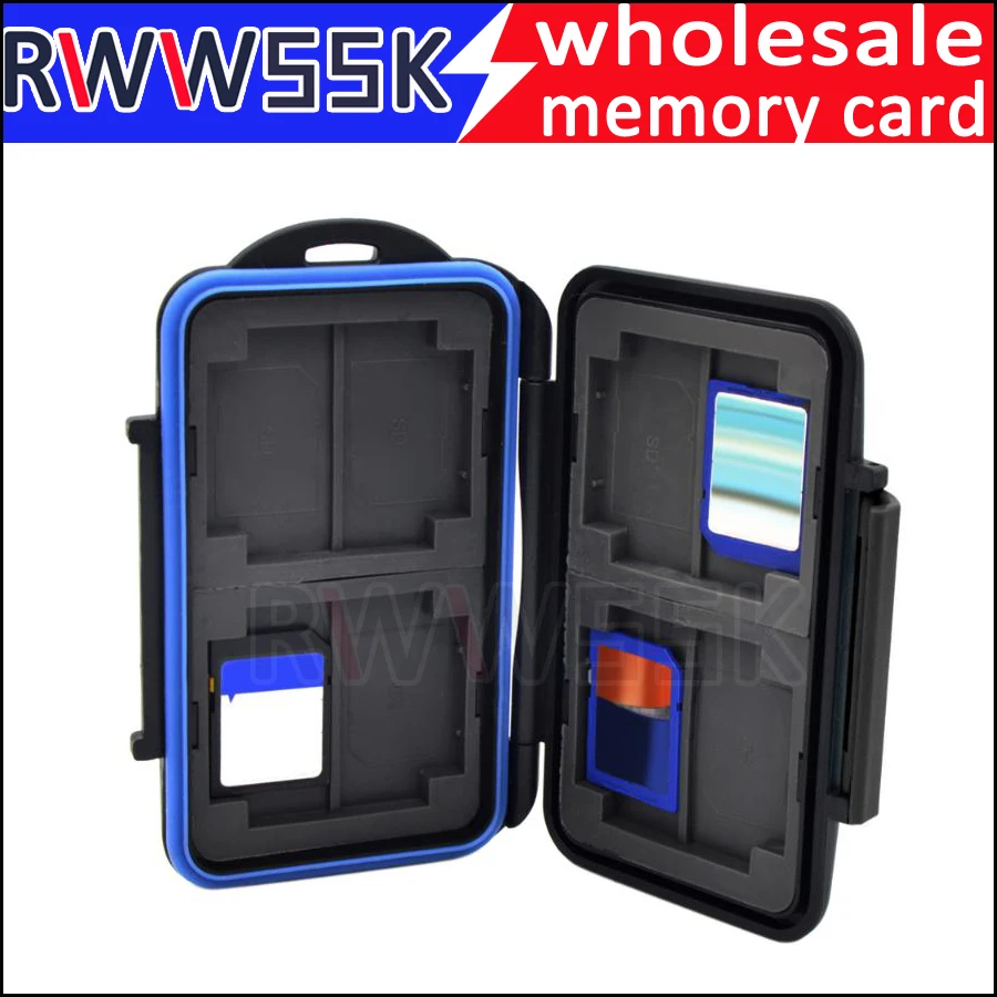 

CF card Memory Card Case Holder for 8 x SDHC Cards 4*CF Waterproof Anti-shock