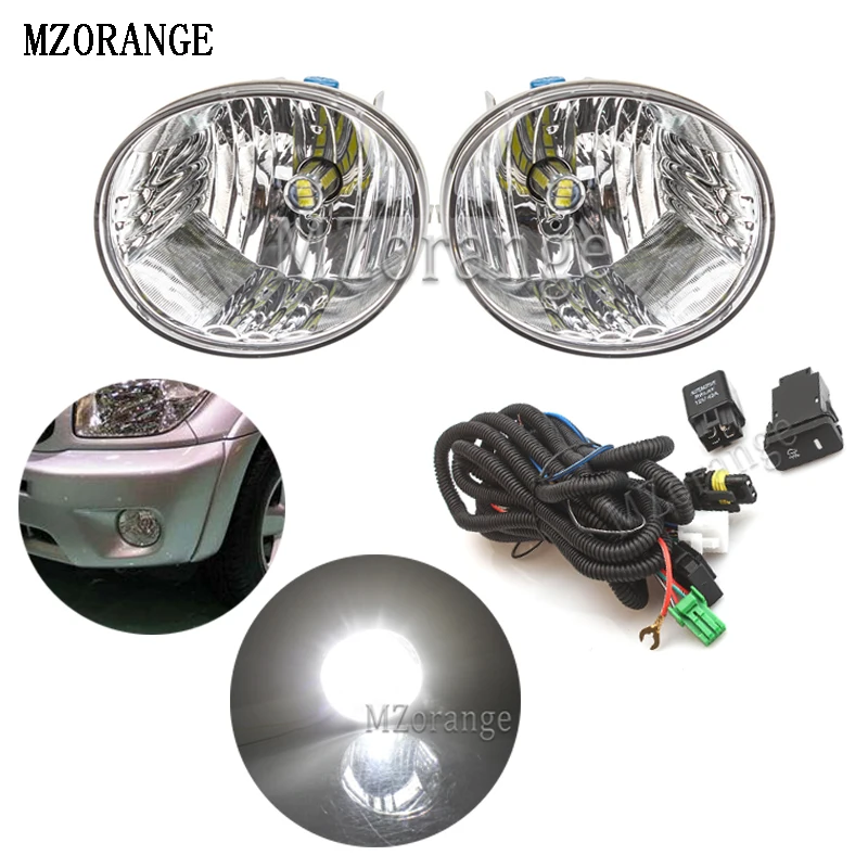 

MZORANGE 9006 LED Bulbs For Toyota RAV4 2004-2005 Front Fog Lights Wire For Toyota Avalon 2005-2007 Lower Bumper Foglamps