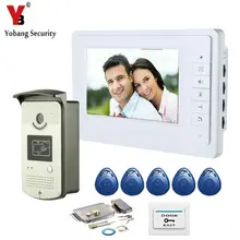 YobangSecurity Wired 7″ Inch LCD Video Door Bell Phone Intercom RFID Card Access Control Home Gate Entry System With Door Lock