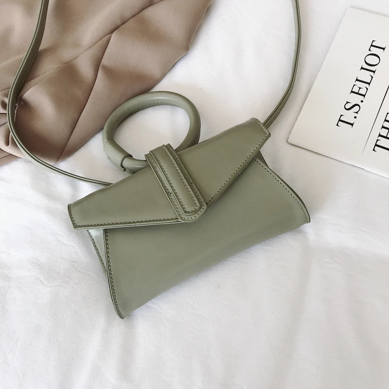 [BXX] Новое поступление Женская сумка через плечо из искусственной кожи женская сумка-мессенджер на плечо сумка-конверт с клапаном универсальные сумки HE148 - Цвет: green