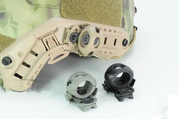 Тактический шлем части один крепление для 21 мм 0.83 'фонарик Пластик глиальных Черный DE FG