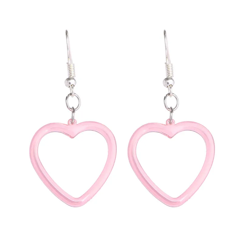 Женские серьги с милым жемчугом в форме сердца, длинные висячие серьги-подвески с розовыми сердечками, модные ювелирные изделия ER4232 - Окраска металла: ER4232