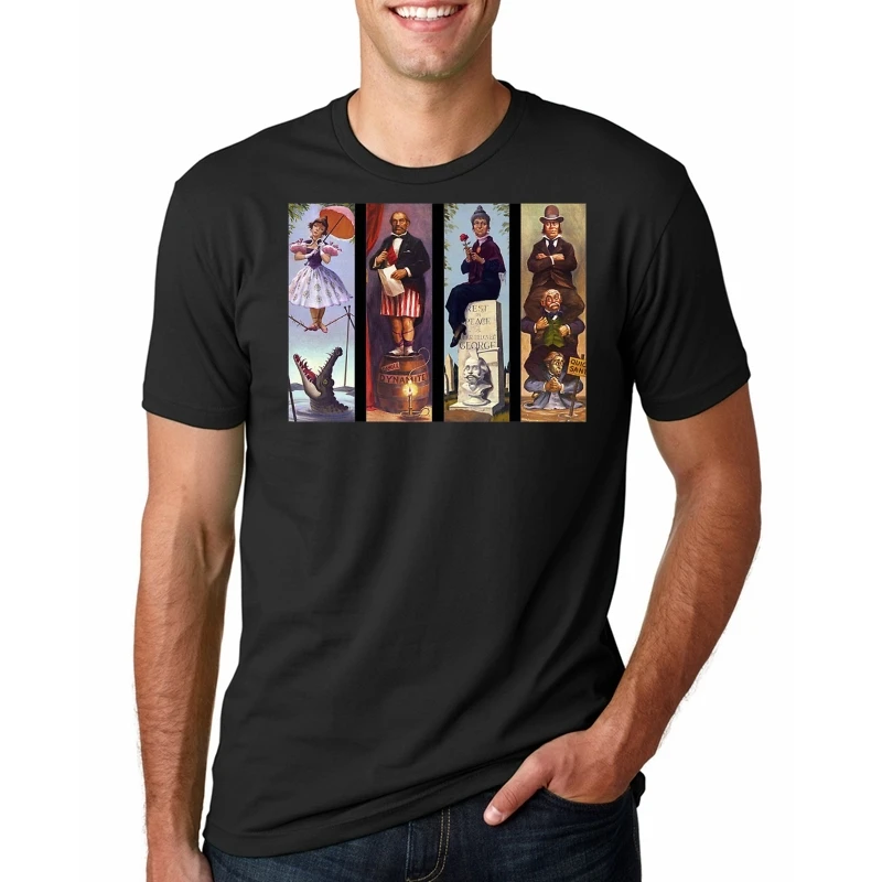 

Fashion Design Men's T-Shirt Short-Sleeve Haunted mansion all character Print Cool Hipster Men's T-Shirt