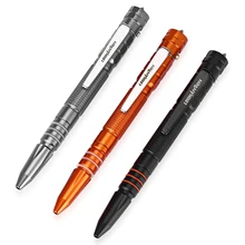 Универсальный открытый полый вольфрамовой стали защитный конус со светодиодный ным освещением EDC тактическая ручка