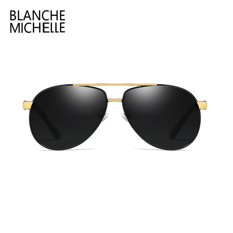 Blanche Michelle 2019 Pilot Sunglasses Men polarized UV400 Sun Glasses Men's Driving oculos Alloy Male gafas de sol With Box