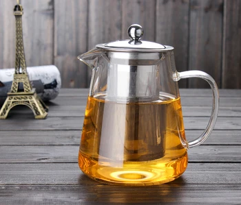 

Hot sale, Heat Resistant Glass Tea Pot Flower Tea Set Puer kettle Coffee Teapot Convenient Office Teaset 1pcs,kung fu pot set.