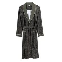 Банный халат Новое поступление мужская Роскошная весна осень хлопок длинный халат пижама Мужская пижама для отдыха размера плюс Пижама