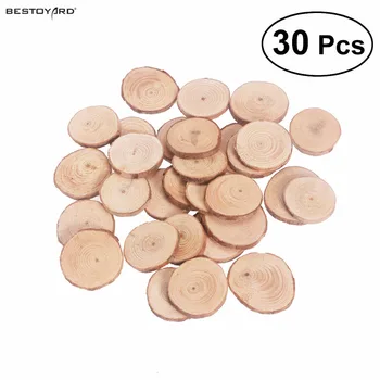 

30pcs 4-5CM Wood Log Slices Discs for DIY Crafts Wedding Centerpieces