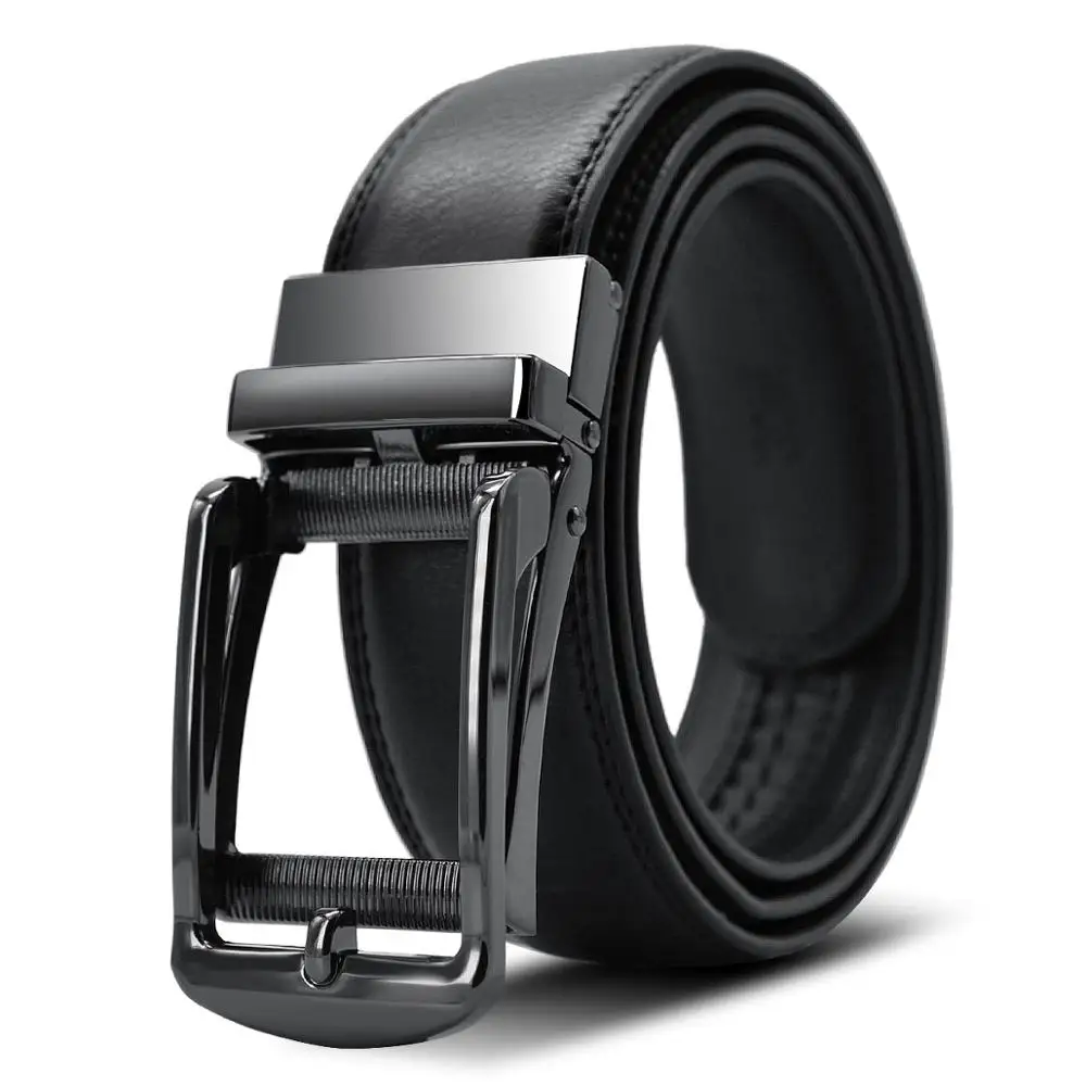 

[JACNAIP] Men's Genuine Leather Ratchet Dress Belt new arrival INNOVATIVE buckle belt