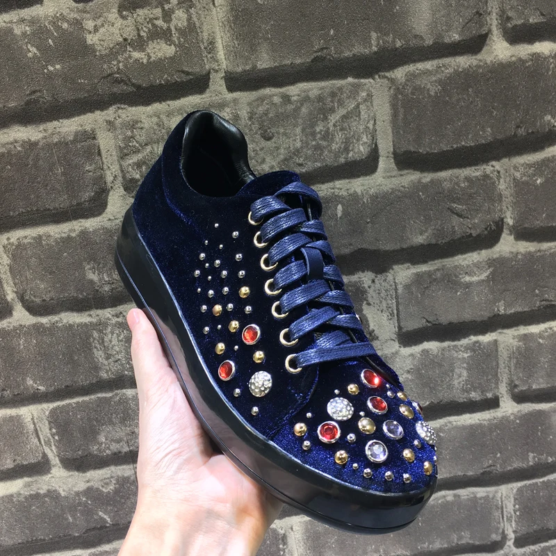 

2018 Hot Spring Autumn Shoes Woman Casual Shallow Flats Lace Up Velvet Metal Decro Round Toe Design Mujer Cozy Flats Zapatos