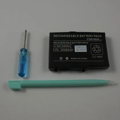

2000mAh Rechargeable Lithium-ion Battery + Tool + Pen Pack for Nintendo DSL NDSL