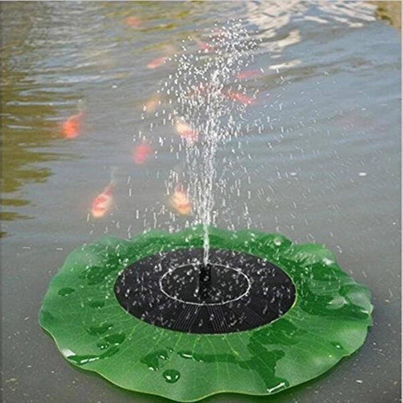 

1.4W Garden Fountain Pond Solar Fountain Water Pump Courtyard Miniature Landscape Floating Lotus Leaf Pool Home Garden Decor