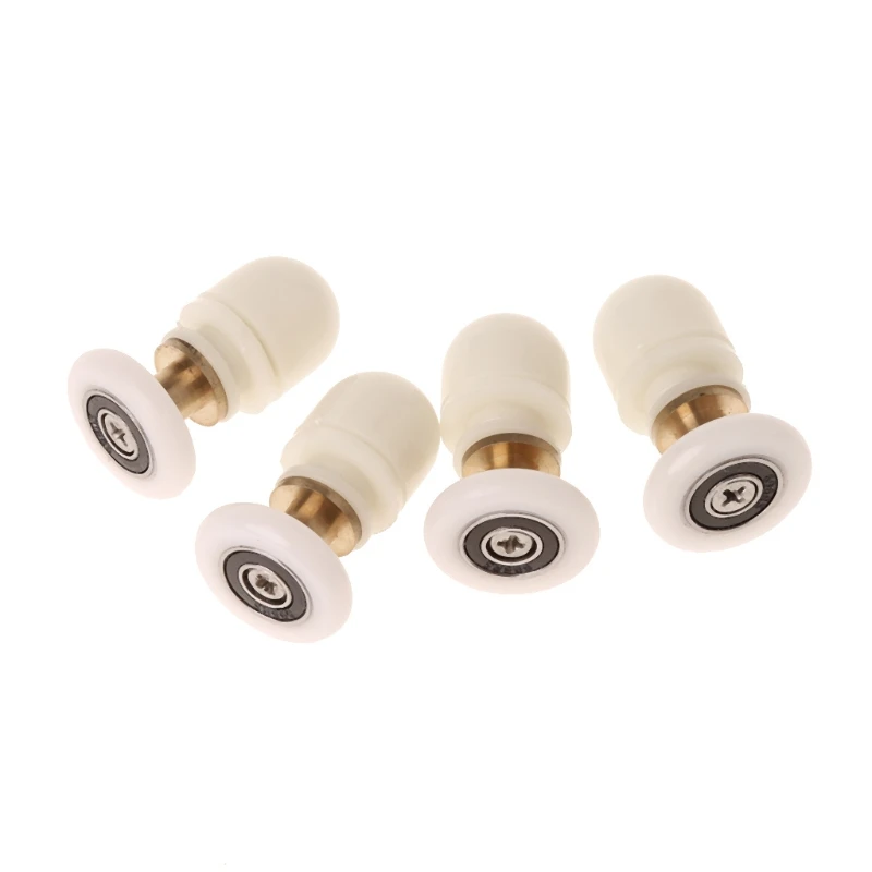 4 Pcs Partiality Brass Bathroom Shower Door Rollers Wheels Runner