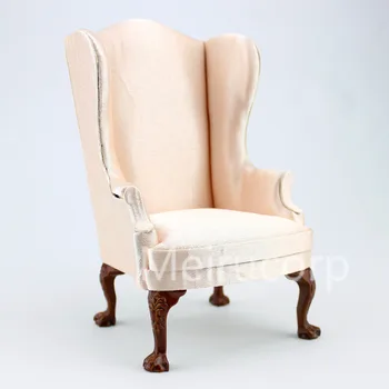 

1/6 scale doll minni furniture handmade carve Pink Fabric Armchair