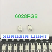 1000 шт. SMD 3528/6028 RGB светодиодный общий анод SMT чип триколор(красный зеленый синий) 1210 светящийся светильник