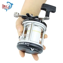 RoseWood Right Hand Boat катушка круглая отжимная катушка 4,1: 1 соотношение плавное сопротивление морской рыбалки мультипликатор катушка с SUFIX#10 линия