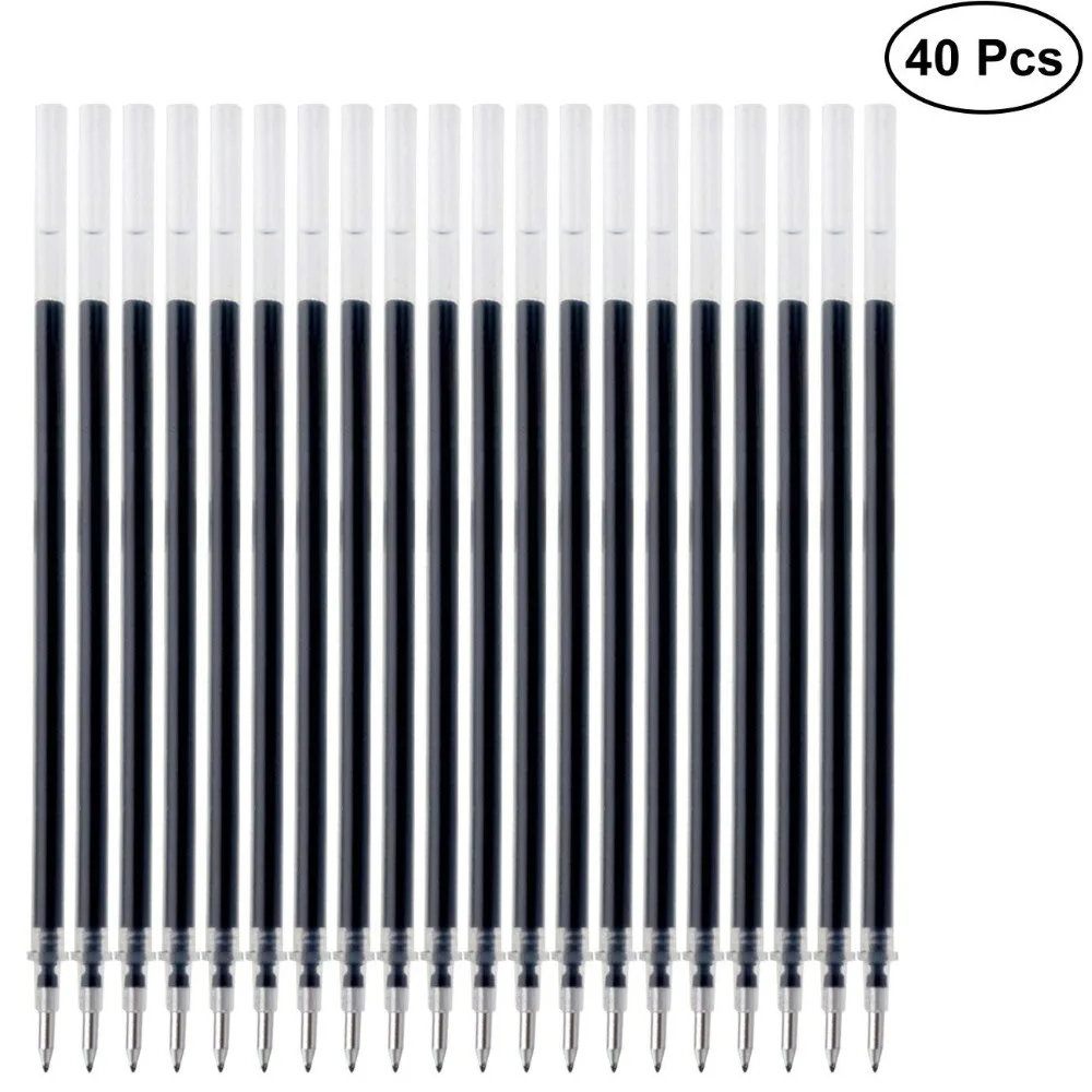 

Gel Pen Refills Black, 1.0 mm Refills for Gel Ink Pens, 40 Pcs