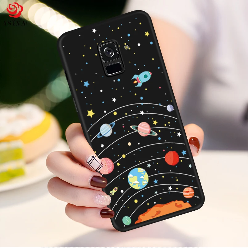 

Asina Silicone Case For Samsung Galaxy A8 2018 Case Cute Cartoon For Galaxy A8 Plus 2018 Cover Funda Shockproof Bumper Coque