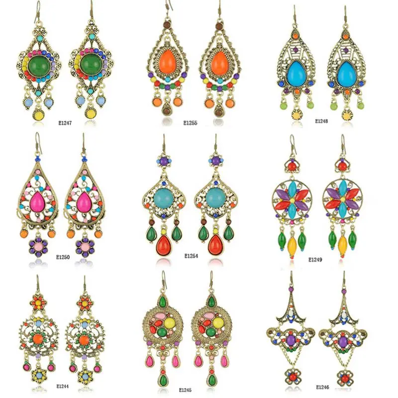 2017 New Arrival 18pairs Lot 9 Styles Mix Whole Free Shipping 2017 New Arrival 18pairs Lot 9 Styles Mix Whole Free Shipping Ethnic Long Bohemian Vintage Earrings For Women In Drop From Jewelry