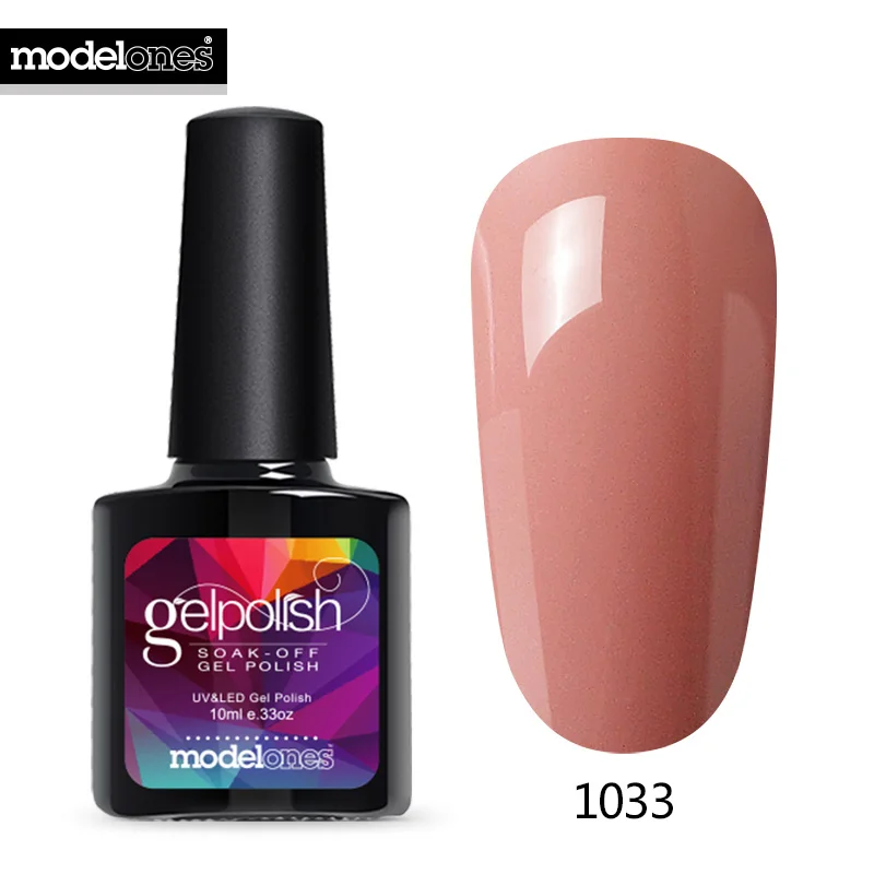 Modelones Colorful Nail Art Led Gel Polish Soak Off Shining Nail Gel Varnish Long Lasting Enamel Semi Permanent Lacquer Gel - Color: 1033