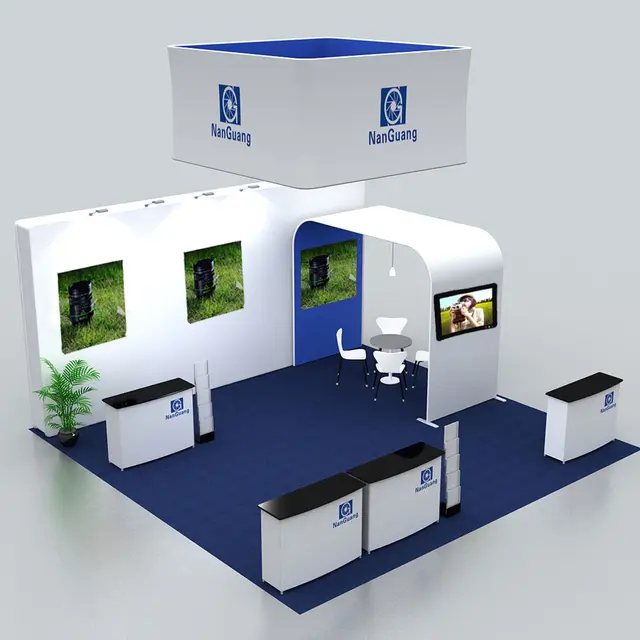 20ft Portable Custom Fabric Trade Show Displays Booth System Pop Up