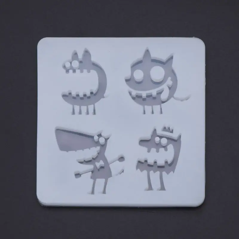 

New Arrival Silicone Mold DIY Jewelry Making Tools Halloween Monster Funny Epoxy Resin Pendant Mirror UV Accessories