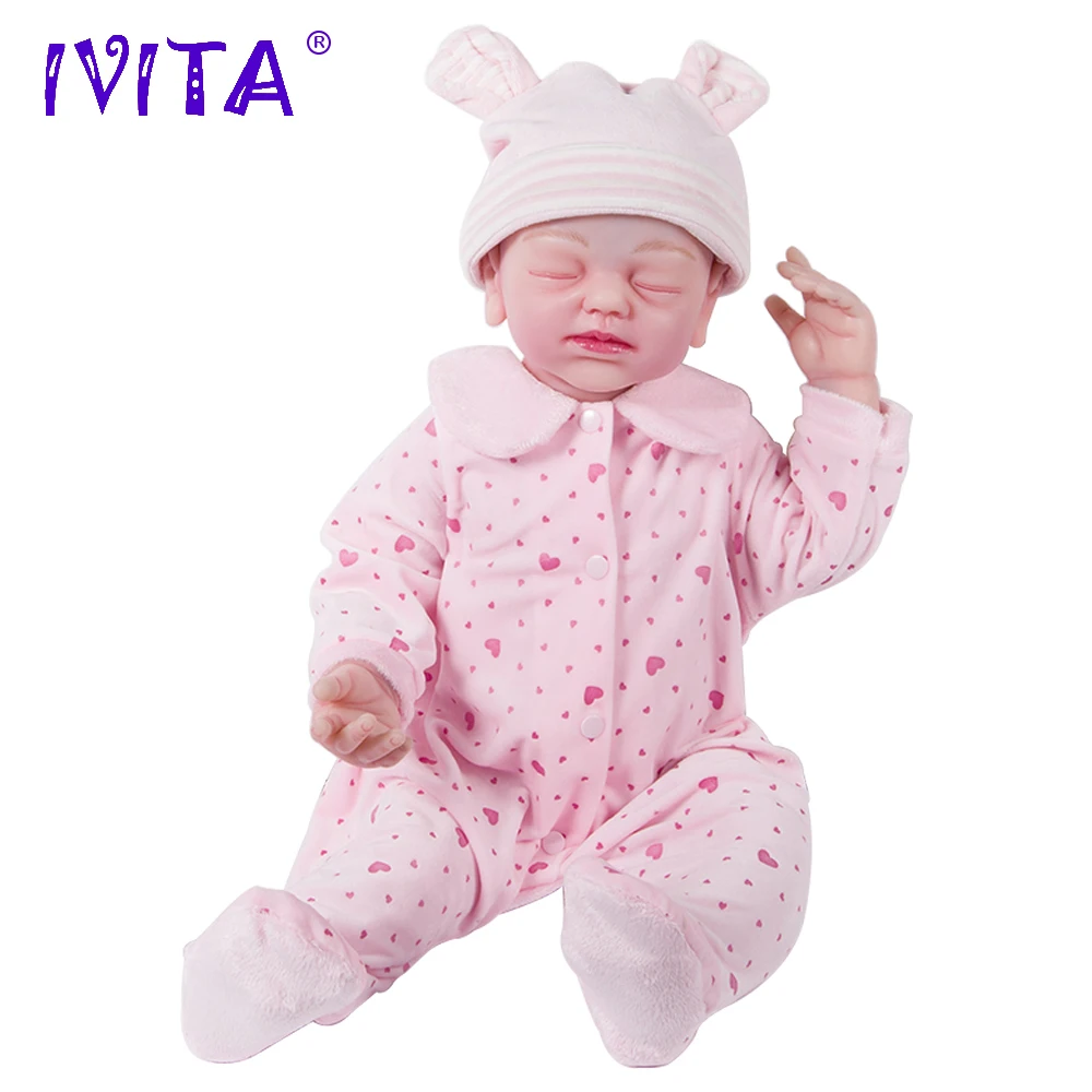 

IVITA 56cm Silicon Baby Dolls Newborn Baby Doll Reborn Babies Silicone Doll Child Inner Stainless Steel Skeleton Moveable Doll