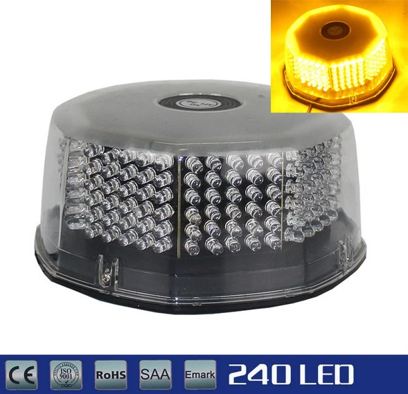 Runde 240LED magnetische Licht Auto Leuchtfeuer Dach Notfall Gefahren  Strobe Licht Rot gelb blau weiß