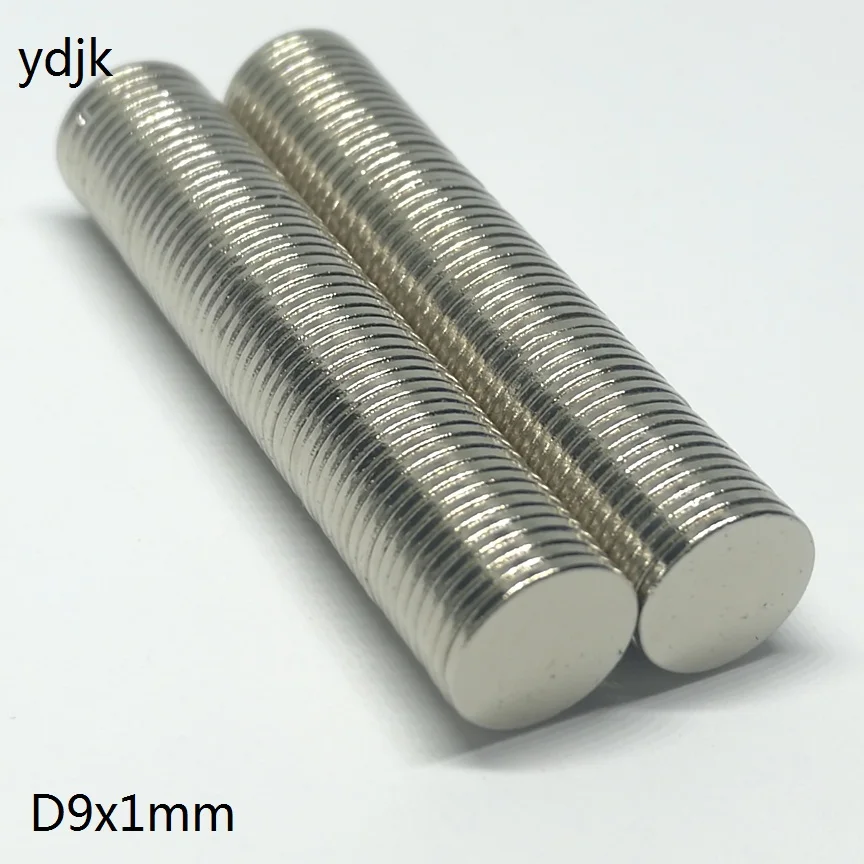 

100PCS/LOT disk magnet 9*1 mm N35 NdFeB magnets 9x1 mm Dia 9mm x 1mm neodymium magnet 9x1mm