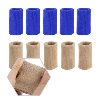 

10 Pcs/sets Volleyball Finger Protector For Basketball Finger Guard Stretchy Thumb Sweatband Sleeve Arthritis Support Sports Aid