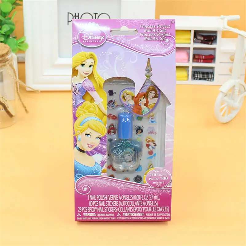 Disney Children's Makeup Toy Set Nail Sticker Children's Nail Polish Nonpoisonous and tasteless frozen sets girls princess Disney Children's Makeup Toy Set Nail Sticker Children's Nail Polish Nonpoisonous and tasteless frozen sets girls princess